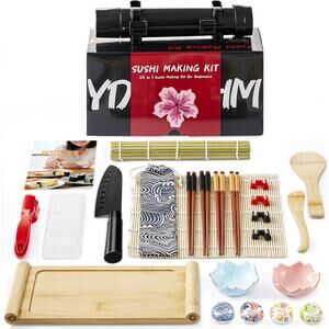 Deluxe Sushi Making Kit 25-in-1 Bazooka Roller Set